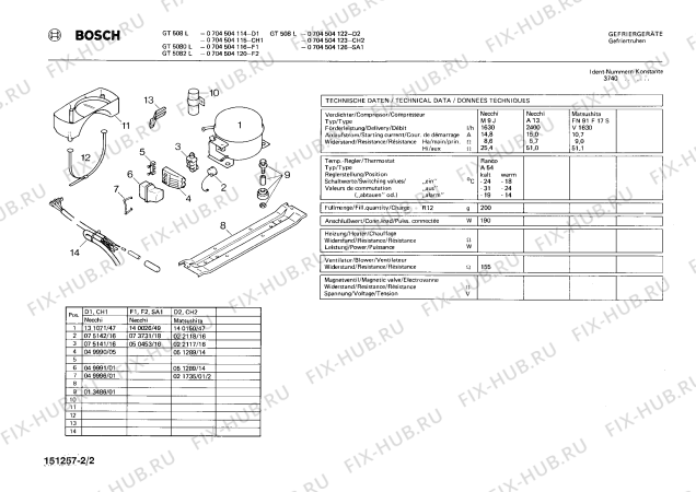 Взрыв-схема холодильника Bosch 0704504122 GT508L - Схема узла 02