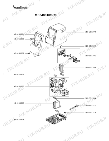 Схема №1 ME548810/6R0 с изображением Толкатель для электрошинковки Moulinex MS-651336