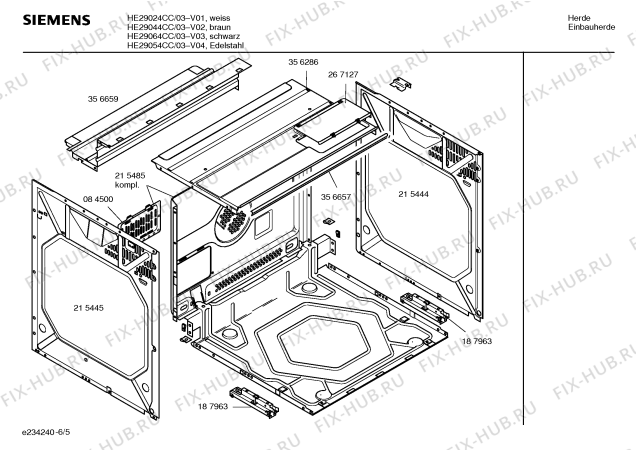 Схема №2 HE29024CC с изображением Инструкция по эксплуатации для плиты (духовки) Siemens 00581918
