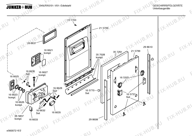 Схема №4 S49JRA5 с изображением Инструкция по эксплуатации для посудомоечной машины Bosch 00526787