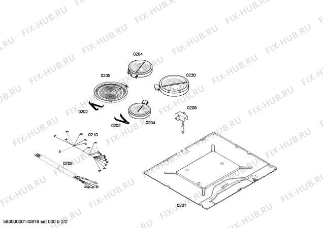 Схема №1 4ET610XT с изображением Стеклокерамика для духового шкафа Bosch 00683474