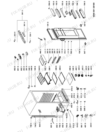 Схема №1 ART 622/H с изображением Элемент корпуса для холодильника Whirlpool 481245228499