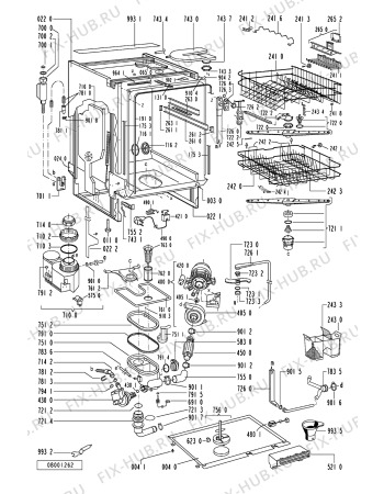Схема №1 GSI 4754 EW-IN с изображением Панель для посудомоечной машины Whirlpool 481245370315