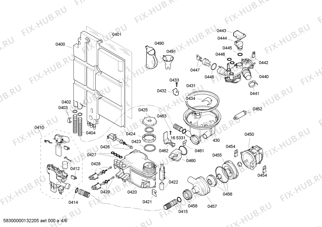 Схема №2 SGU57M05EX с изображением Модуль управления для посудомойки Bosch 00499977