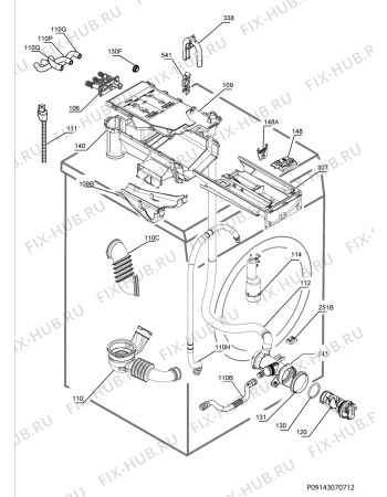 Взрыв-схема стиральной машины Aeg L98690FL - Схема узла Hydraulic System 272