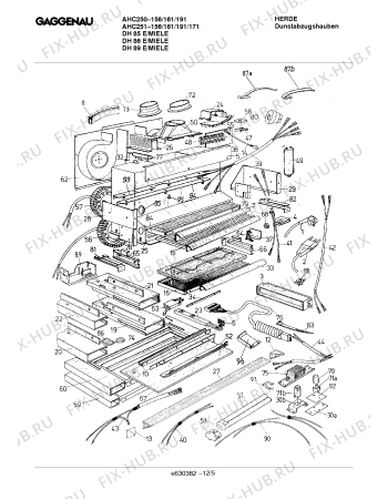 Схема №4 DH251161 DH 86 E/MIELE с изображением Планка ручки для вентиляции Bosch 00291489