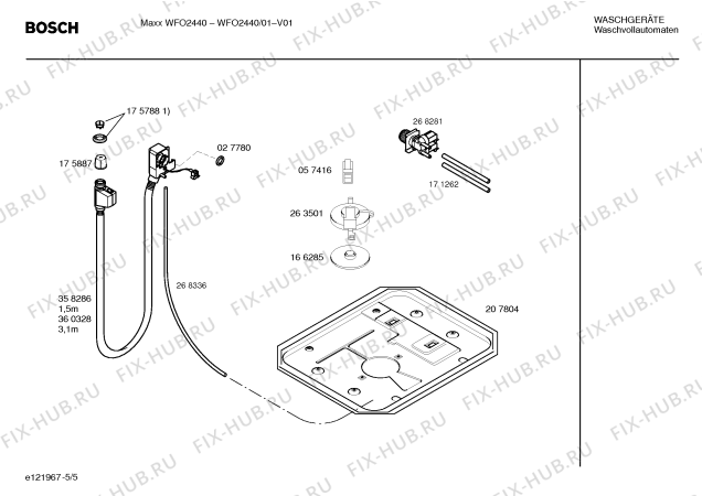 Схема №3 WFO2840 Maxx WFO 2840 с изображением Таблица программ для стиралки Bosch 00529809