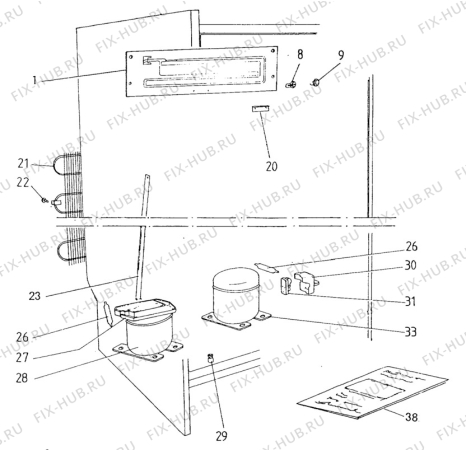 Взрыв-схема холодильника Unknown FK3430 - Схема узла C10 Cold, users manual