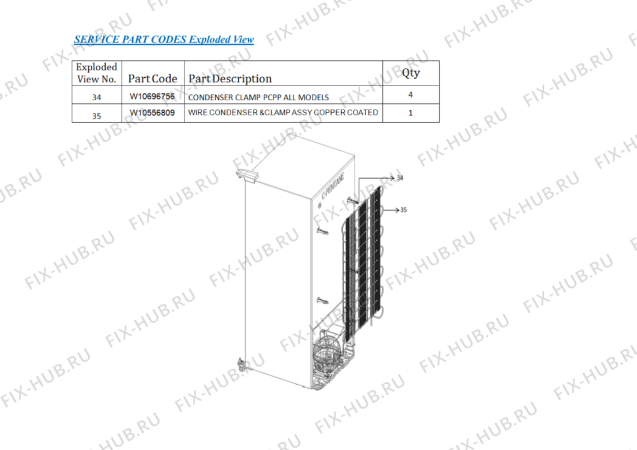 Взрыв-схема холодильника Whirlpool WMD 210 WH - Схема узла
