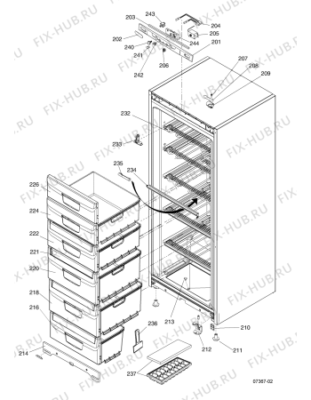 Взрыв-схема холодильника Hotpoint-Ariston UPS1720HA (F069546) - Схема узла