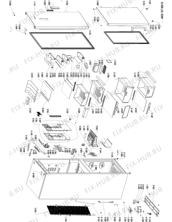 Схема №2 BSNF 9582 OX с изображением Сенсорная панель для холодильника Whirlpool 481010742637