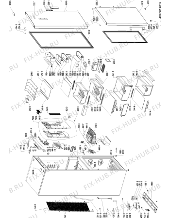 Схема №2 BSNF 8773 OX.1 с изображением Всякое для холодильной камеры Whirlpool 481010787224