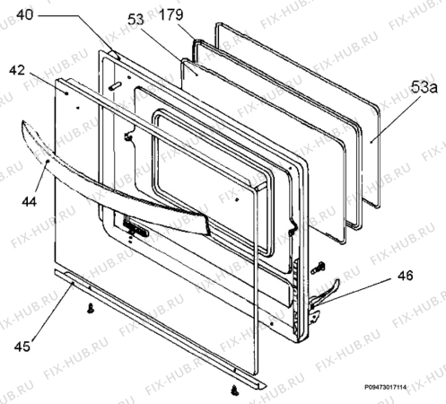 Взрыв-схема плиты (духовки) Zanussi ZCM562NM - Схема узла Section 3