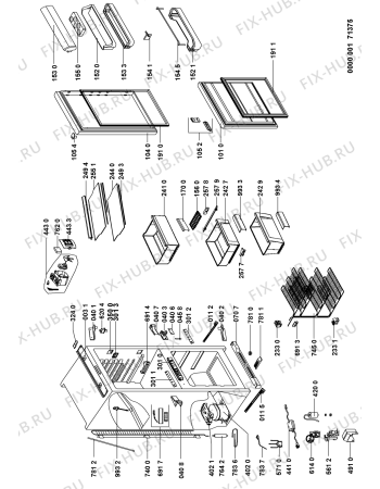 Схема №1 ART864A1 (F090482) с изображением Руководство для холодильника Indesit C00356570