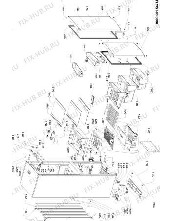 Схема №1 PRBN 350I A+ с изображением Сенсорная панель для холодильной камеры Whirlpool 480132102999