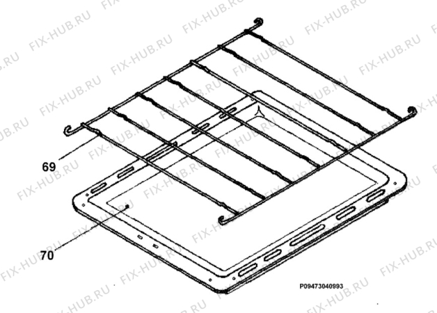 Взрыв-схема плиты (духовки) Electrolux EKG501101W - Схема узла Section 5