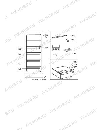 Взрыв-схема холодильника Electrolux EU7701C - Схема узла C10 Interior
