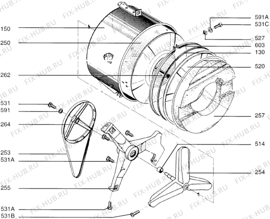 Взрыв-схема стиральной машины Aeg LF86820 - Схема узла Boiler