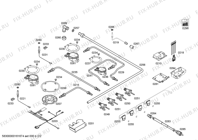 Схема №2 3EFX395N 3G+1W FLAME BA60OVEN с изображением Газовый кран для плиты (духовки) Bosch 00623787