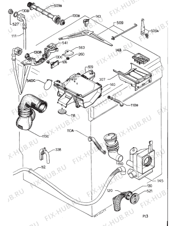 Взрыв-схема стиральной машины Zanussi Z1020 - Схема узла Hydraulic System 272