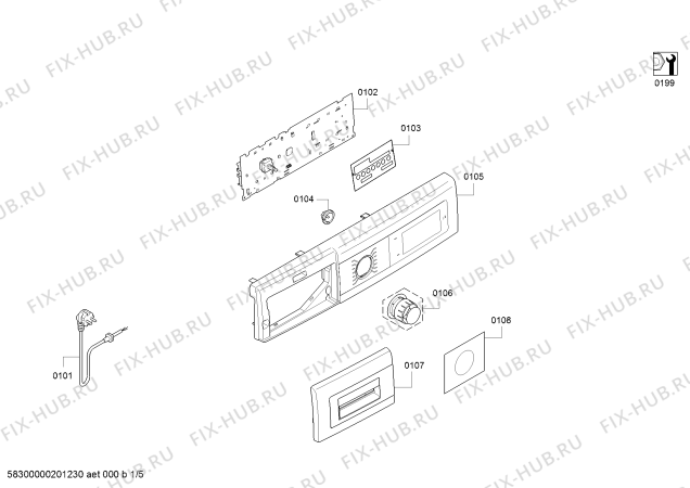 Схема №2 WAT28481ME с изображением Наклейка для стиралки Bosch 10003823