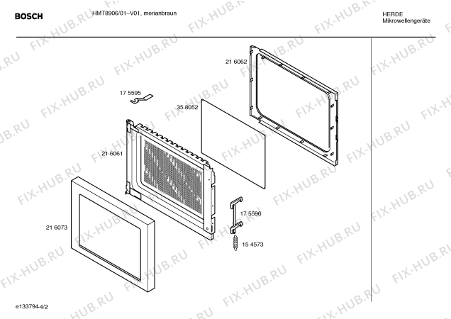 Взрыв-схема микроволновой печи Bosch HMT8906 - Схема узла 02