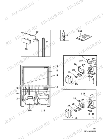 Взрыв-схема холодильника Rosenlew RJP3320 - Схема узла C10 Cold, users manual