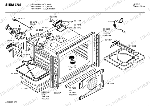 Схема №2 HB53044 с изображением Панель управления для духового шкафа Siemens 00360324