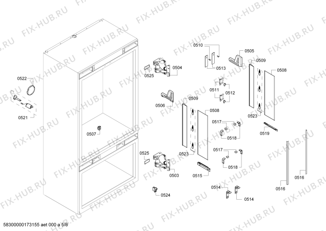 Схема №2 FIN36MIIL5 с изображением Изоляция для холодильной камеры Bosch 00624425
