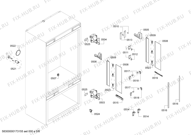 Схема №2 RB491200 с изображением Стеклопанель для холодильной камеры Bosch 00672244