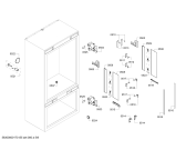 Схема №2 B36IT71SN с изображением Дверь морозильной камеры для холодильника Bosch 00246844