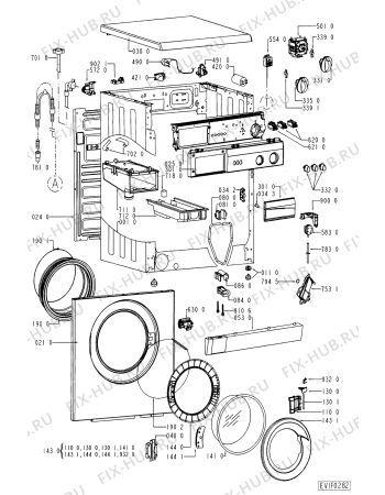 Схема №1 AWV 515 с изображением Обшивка для стиралки Whirlpool 481245214395