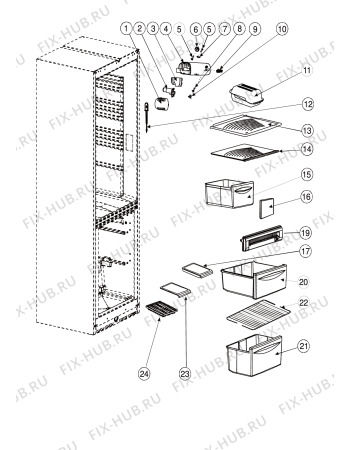 Взрыв-схема холодильника STINOL RFNF305LZ (F025583) - Схема узла