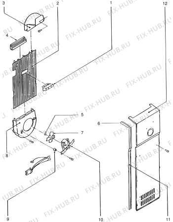 Схема №3 RA7 (F011003) с изображением Холдер для холодильника Indesit C00133440
