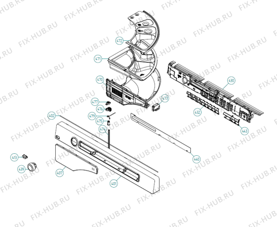 Схема №1 FT 678 SE   -White (900003437, WM60.2) с изображением Декоративная панель для стиральной машины Gorenje 192180