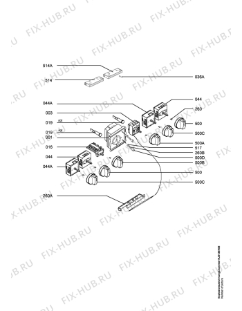 Взрыв-схема плиты (духовки) Juno Electrolux JON53000R DE   ENV06 - Схема узла Functional parts 267