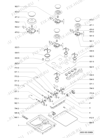 Схема №1 AKM405/NB с изображением Втулка для духового шкафа Whirlpool 481945058353
