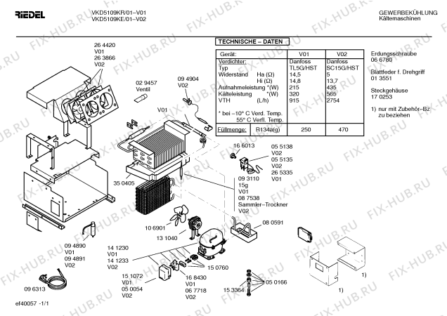 Схема №1 1707030311 VKZ1054 с изображением Терморегулятор для холодильника Bosch 00055138