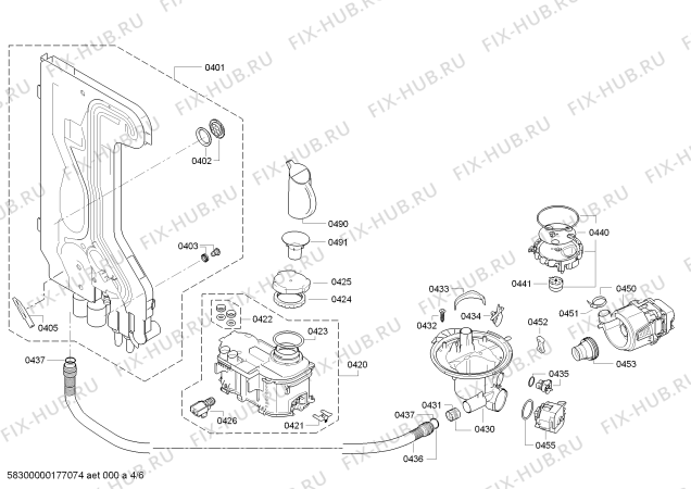 Взрыв-схема посудомоечной машины Whirlpool SBV5WHP230 - Схема узла 04