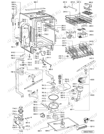 Схема №2 ADG 987/1 WH с изображением Панель для электропосудомоечной машины Whirlpool 480140100653