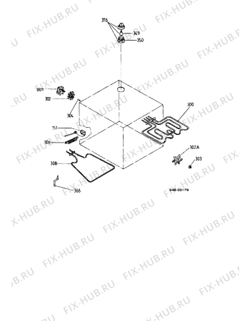 Взрыв-схема плиты (духовки) Electrolux HBE2346.1BR - Схема узла Section 3