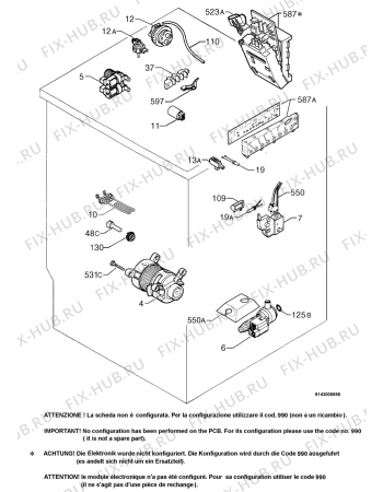 Взрыв-схема стиральной машины Zanussi FLE1216W - Схема узла Electrical equipment 268