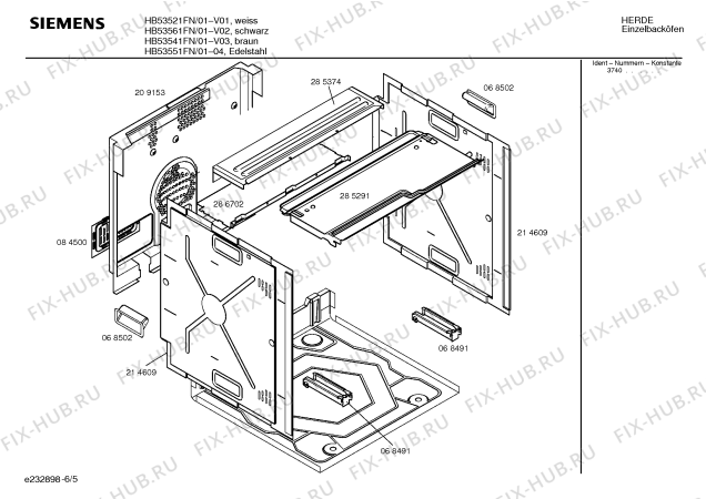 Схема №2 HB53551FN с изображением Инструкция по эксплуатации для духового шкафа Siemens 00522802