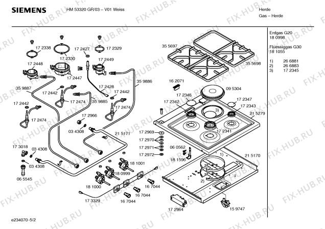 Схема №3 HM53320GR с изображением Столешница для плиты (духовки) Siemens 00215279