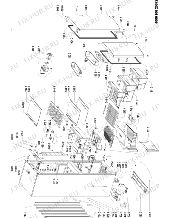 Схема №1 TGA 3300NF/IS с изображением Сенсорная панель для холодильной камеры Whirlpool 481010524876