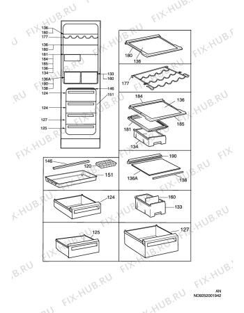 Взрыв-схема холодильника Electrolux ER8999B - Схема узла C10 Interior