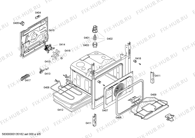 Взрыв-схема плиты (духовки) Bosch HSV64D120R - Схема узла 04