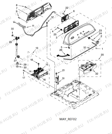 Схема №2 3LWTW5550YW с изображением Другое для стиральной машины Whirlpool 482000097505