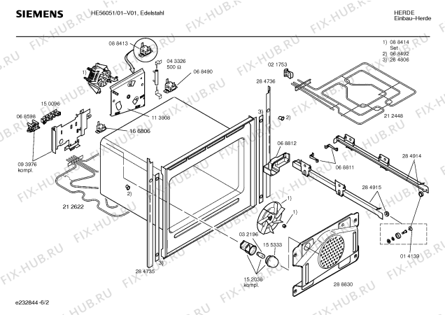 Схема №2 HE56081 с изображением Инструкция по эксплуатации для духового шкафа Siemens 00521941