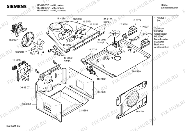 Схема №2 HB44055 с изображением Инструкция по эксплуатации для духового шкафа Siemens 00581588
